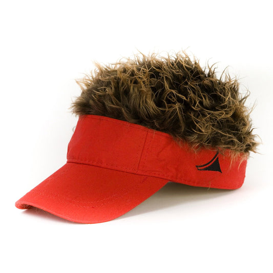 Red Visor Brown Hair